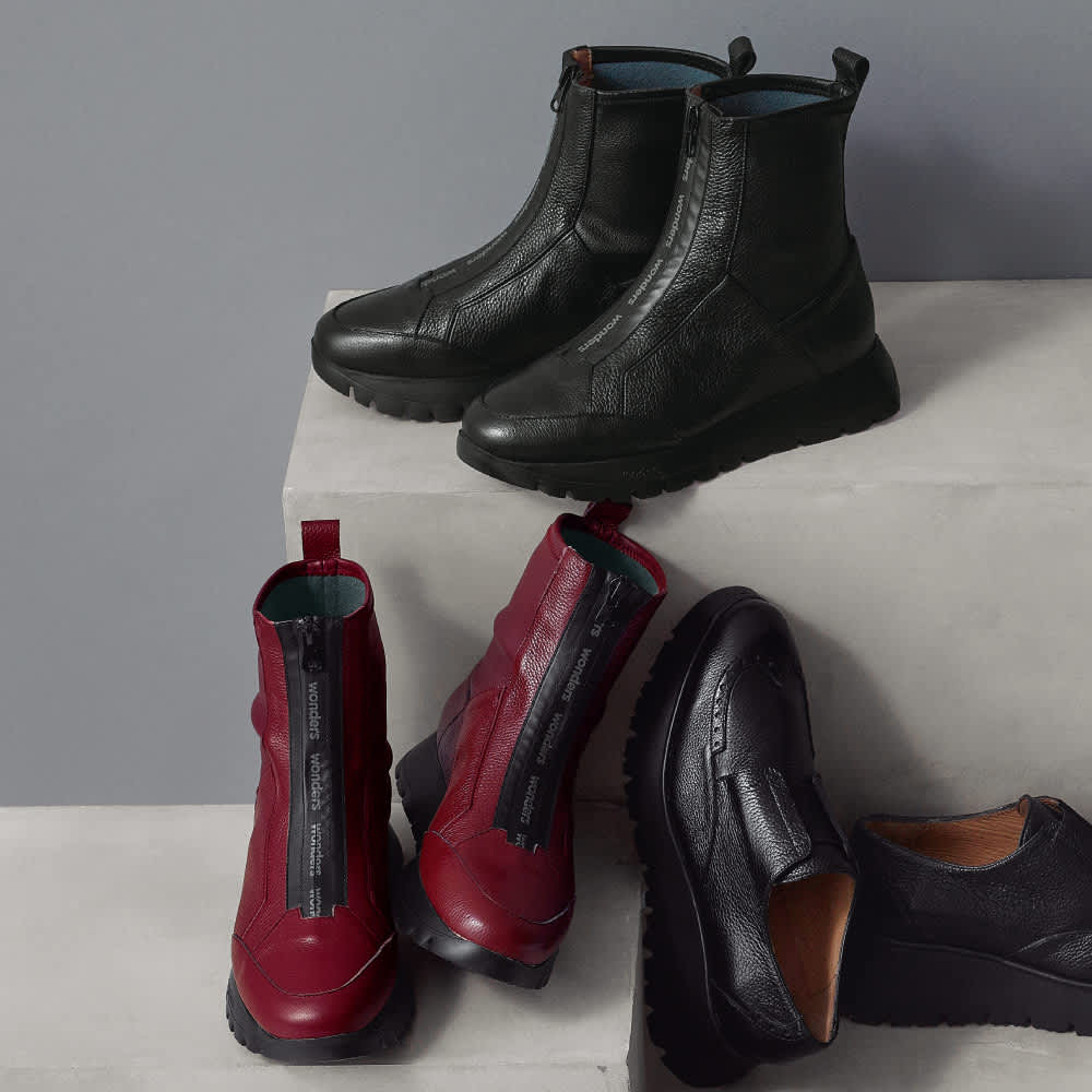 wonders/ワンダース 厚底ウィングチップ ローファー（スペイン製