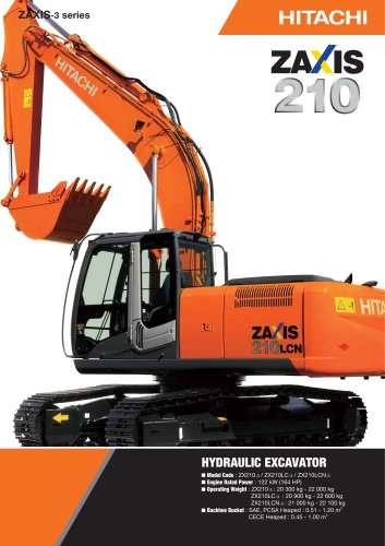 ZX210-3 - Hitachi Construction Machinery Europe - PDF Catalogs