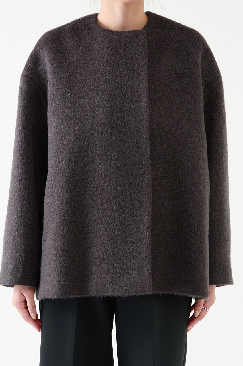 martinique(マルティニーク)｜ノーカラーコート/グレー の通販