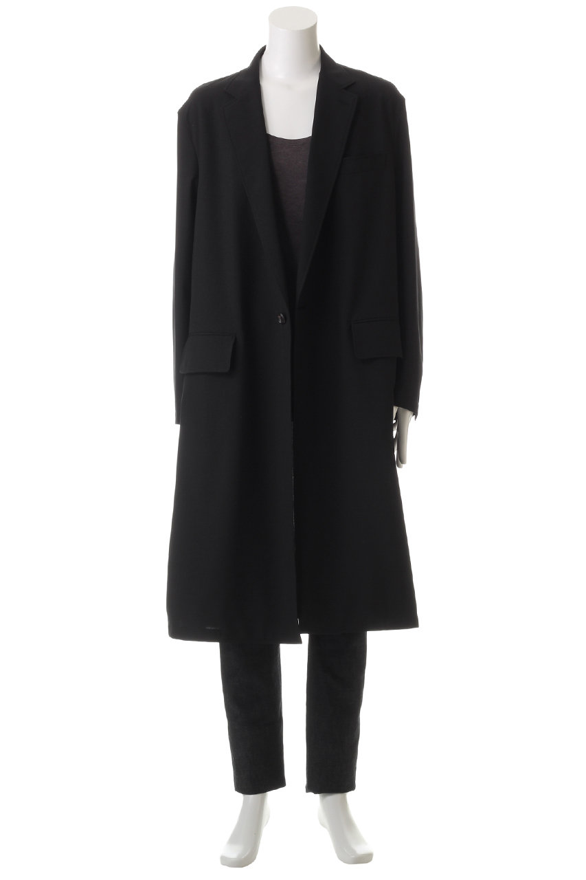 THE RERACS(ザ・リラクス)｜【MEN】ルーズチェスターコート/ブラック