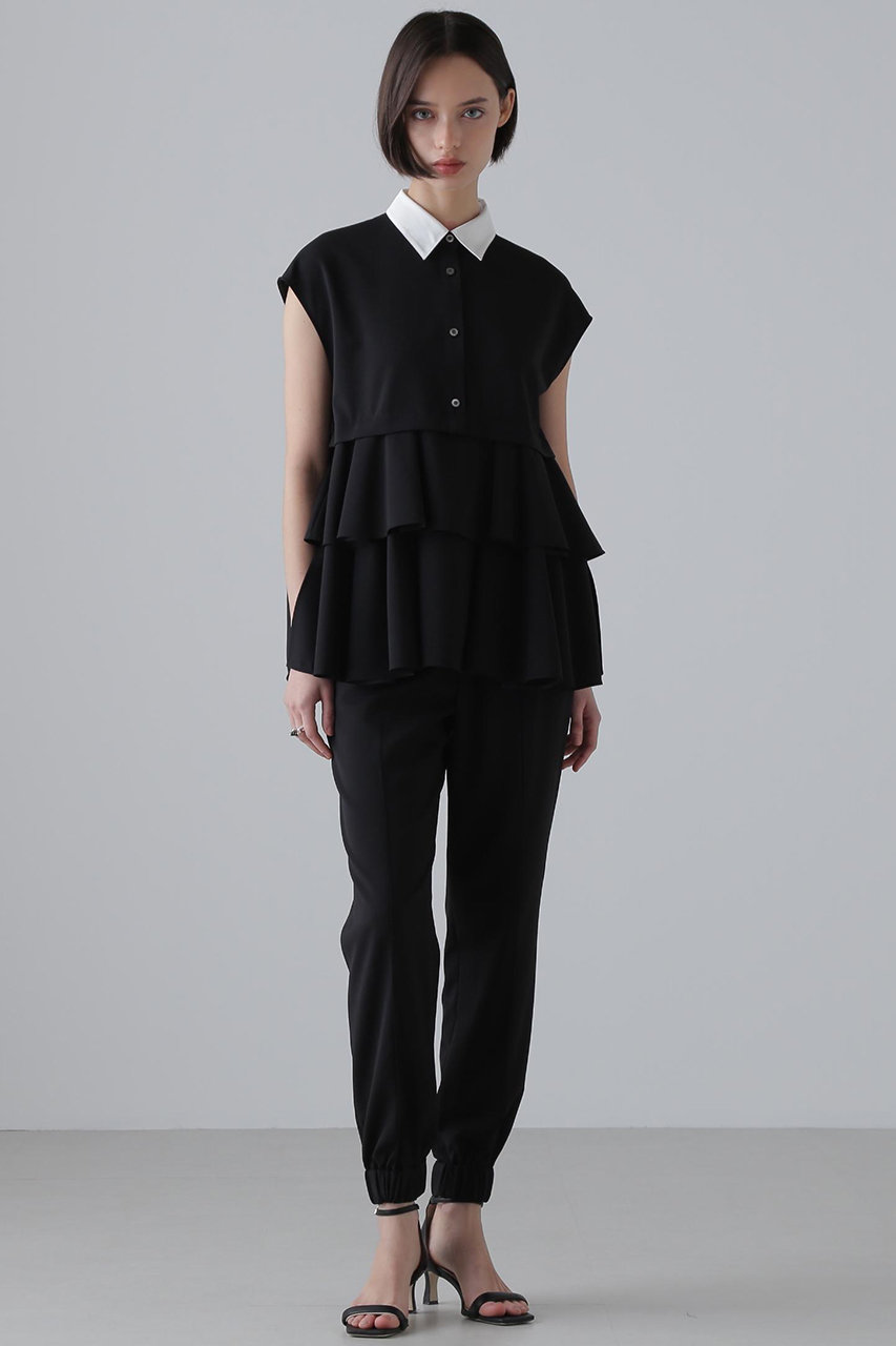 ADORE(アドーア)｜ドライタッチジョーゼットブラウス/ブラック の通販