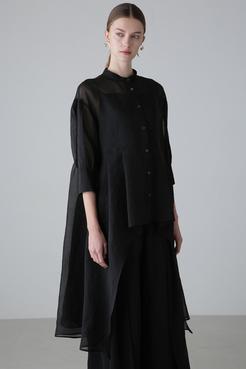 ADORE(アドーア)｜ソフトオーガンジーブラウス/ブラック の通販