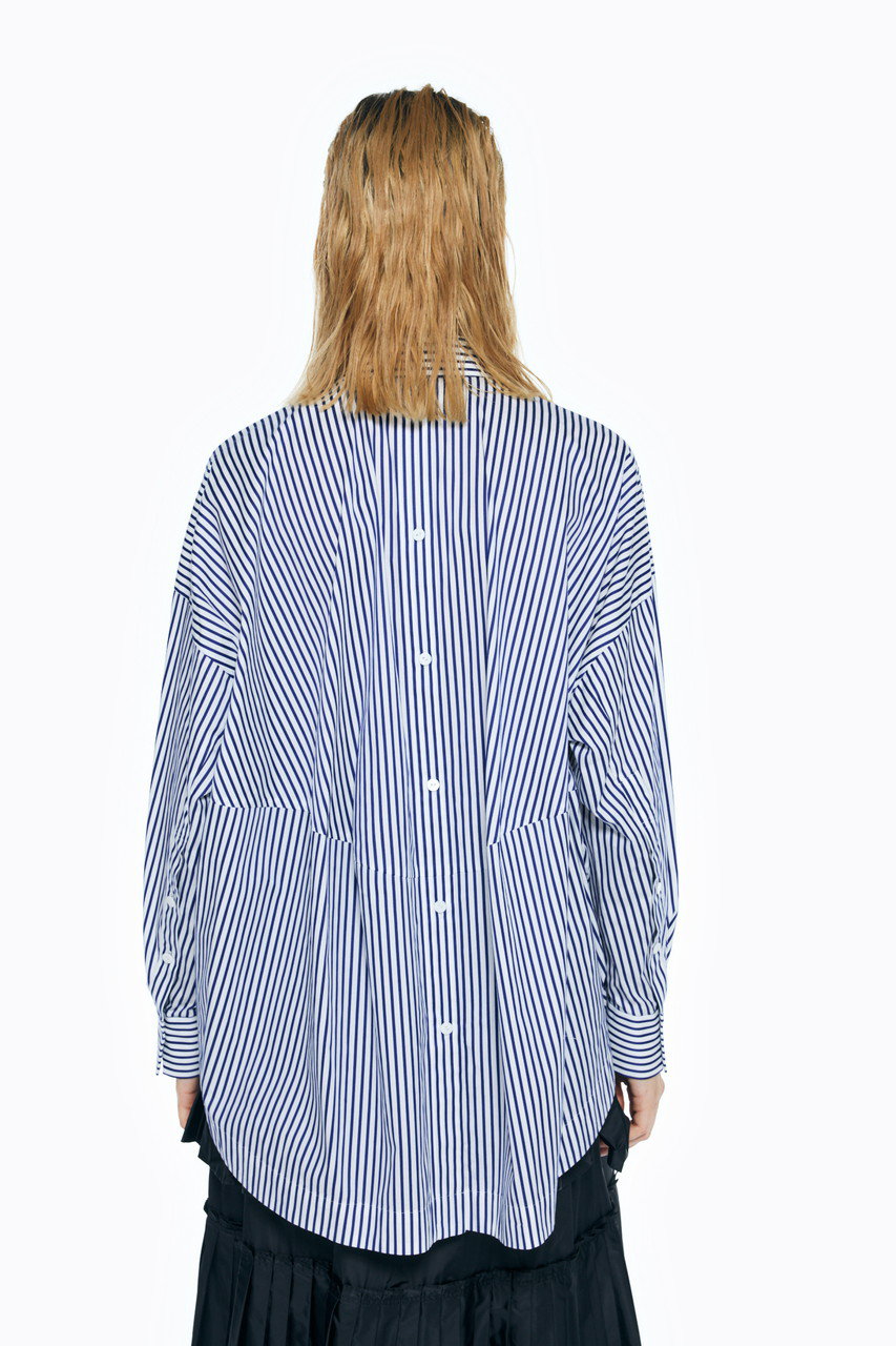 ENFOLD(エンフォルド)｜COストライプ サークル SH/シャツ/ブルー の