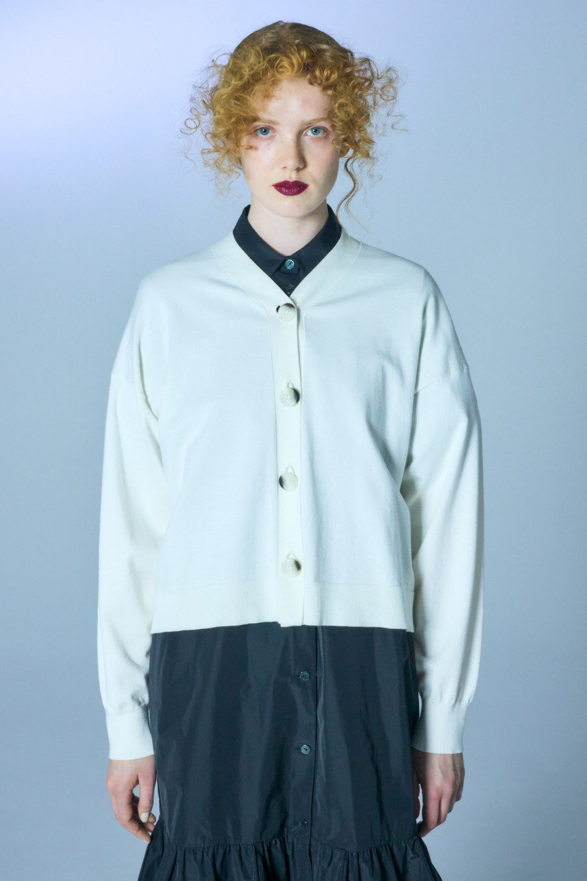 ENFOLD(エンフォルド)｜BOXカーディガン/オフホワイト の通販