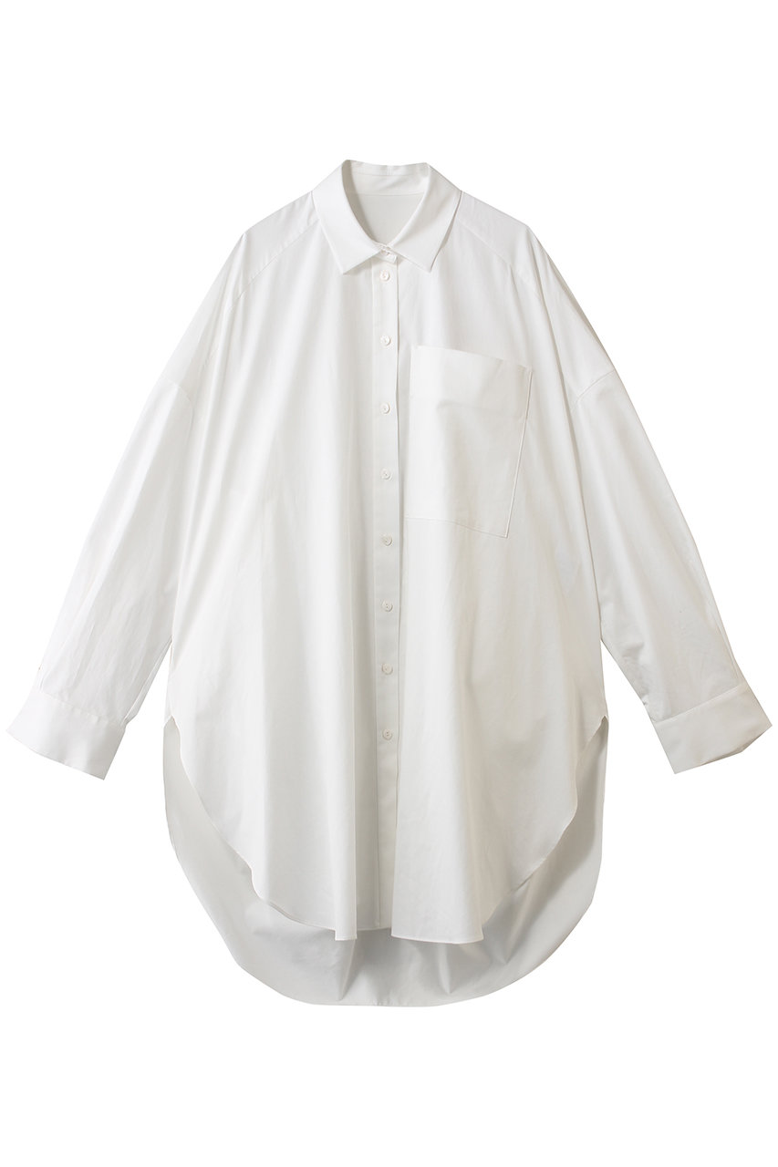 ENFOLD(エンフォルド)｜SLIT SHIRT/ホワイト の通販｜ELLESHOP・(エル