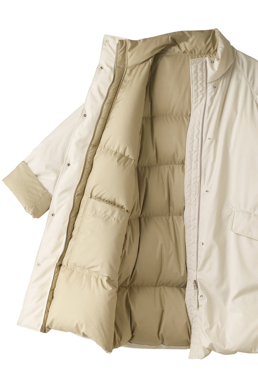 PLAIN PEOPLE(プレインピープル)｜マフラー付きダウンコート/ブラック