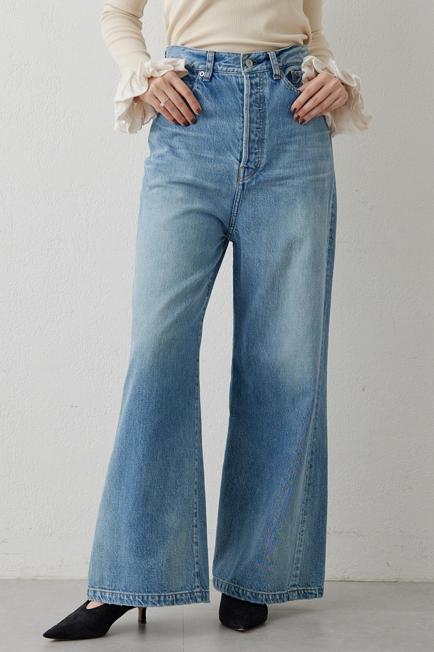 Whim Gazette(ウィム ガゼット)｜ワイドフレアデニムパンツ/インディゴ