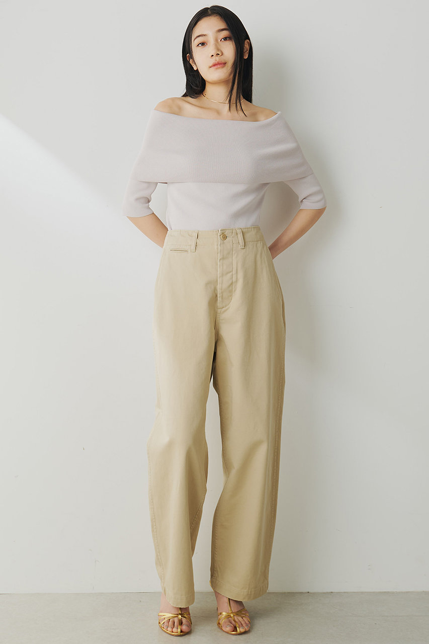 Whim Gazette(ウィム ガゼット)｜バイオ加工チノパンツ/ベージュ の