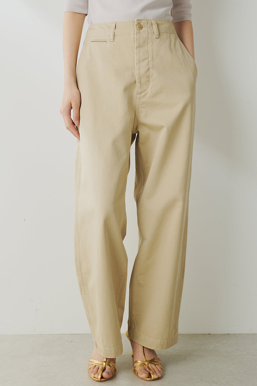 Whim Gazette(ウィム ガゼット)｜バイオ加工チノパンツ/ベージュ の