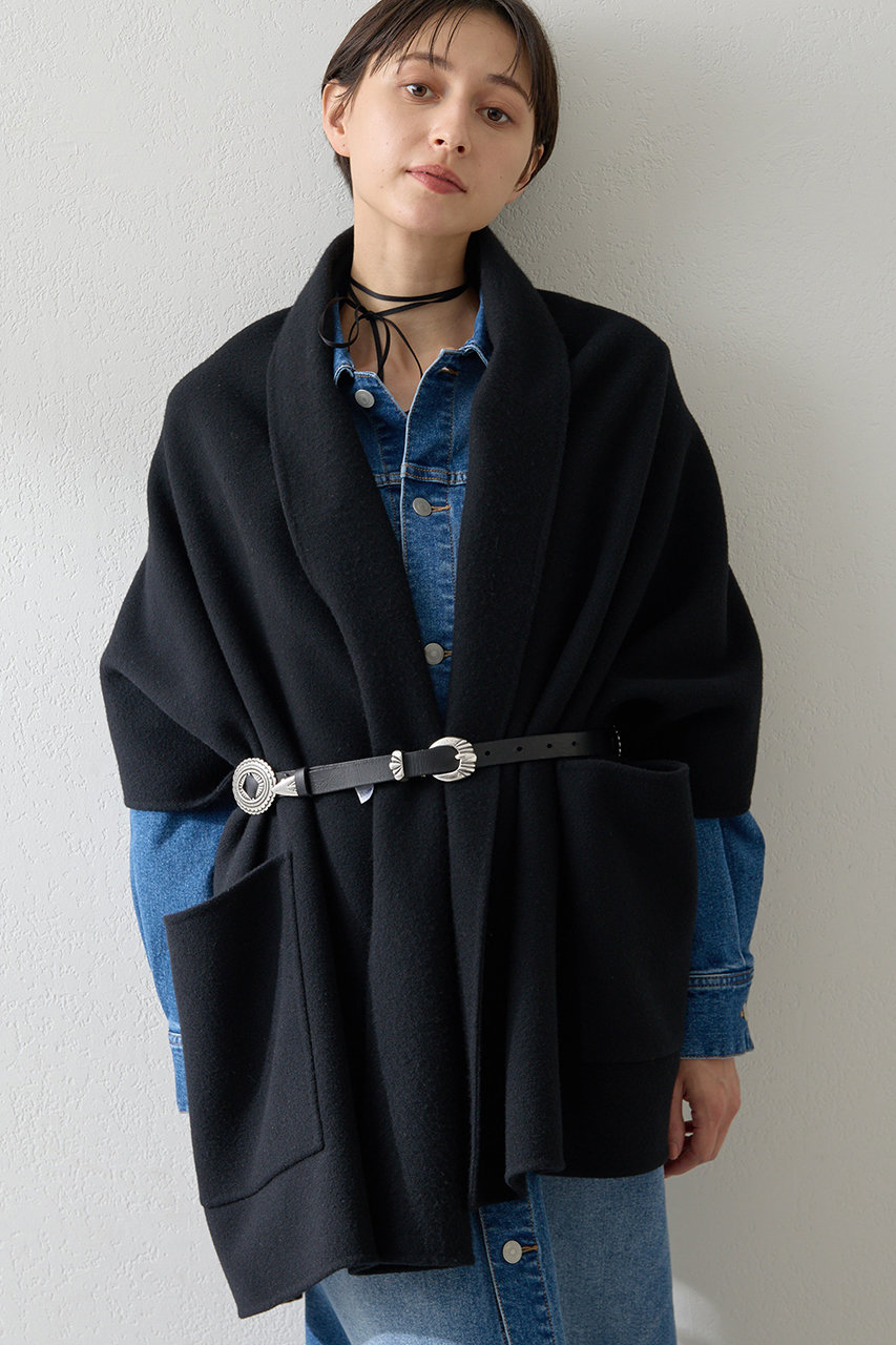 Whim Gazette(ウィム ガゼット)｜リバーケープ/ブラック の通販