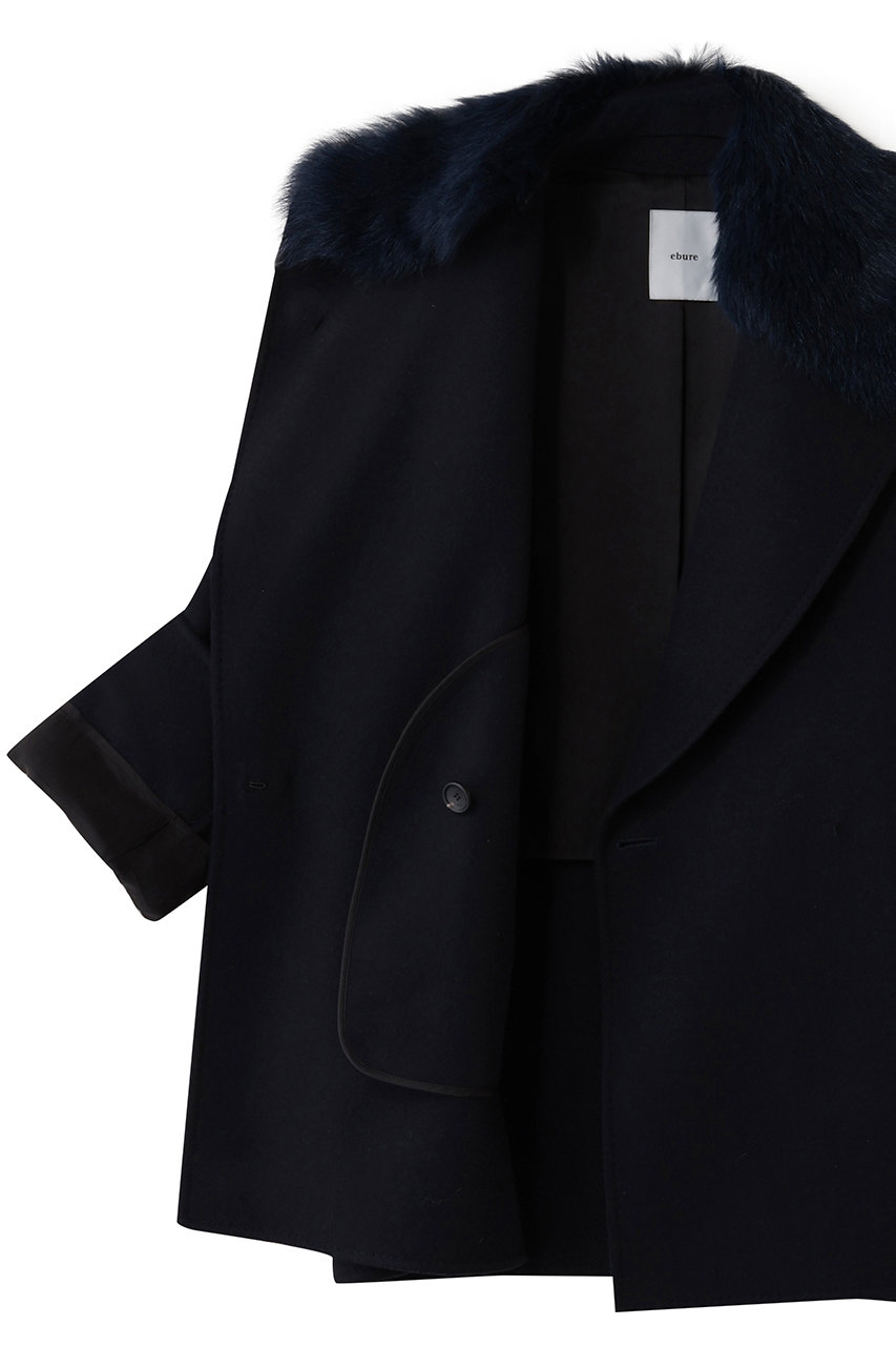 ebure(エブール)｜リュクスメルトン ショールカラーショートコート