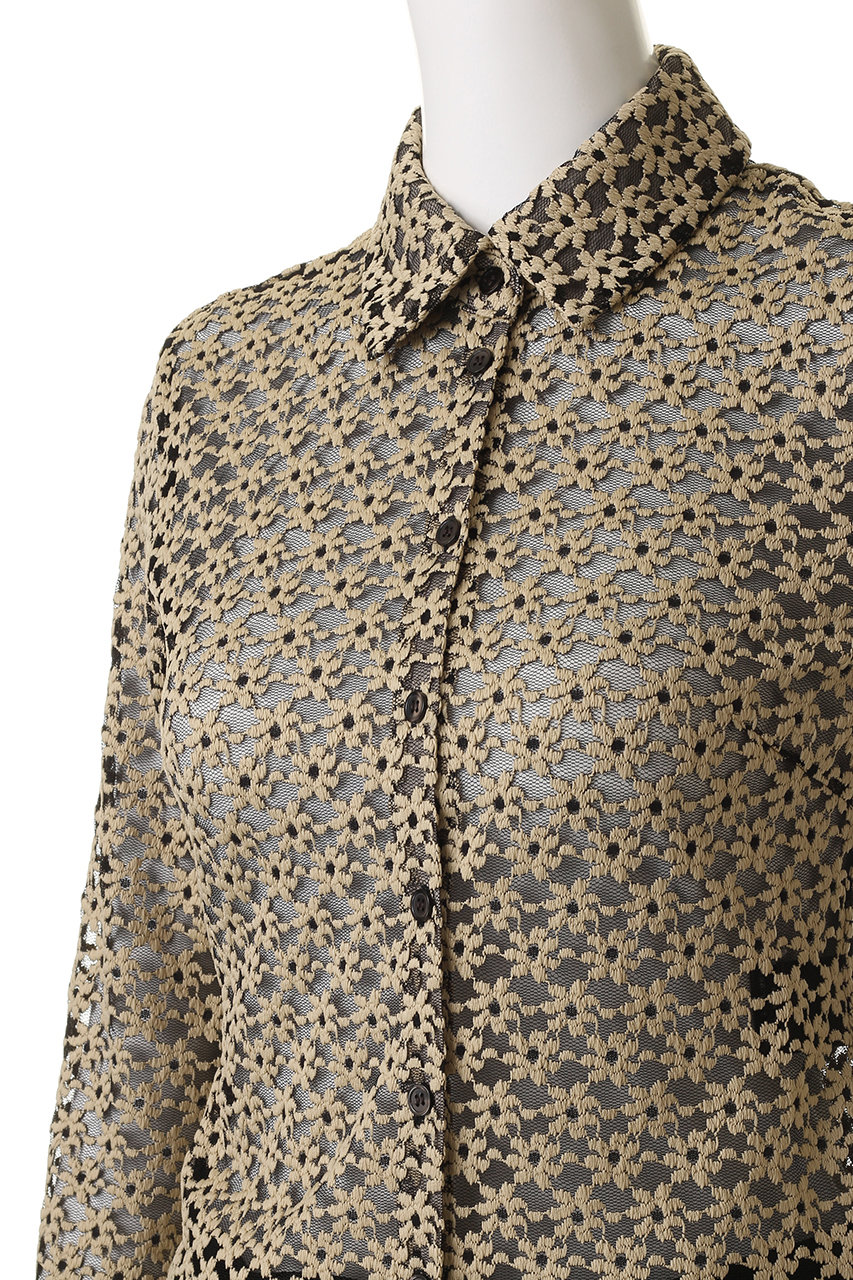 CLANE(クラネ)｜3D FLOWER LACE SHIRT/シャツ/MIX の通販｜ELLESHOP