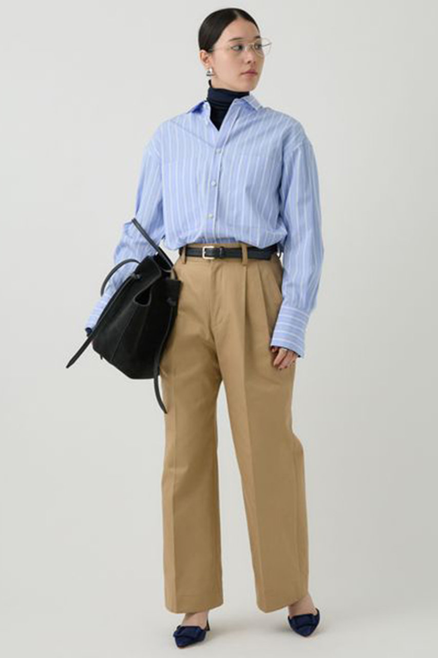 Chaos(カオス)｜2タックチーノパンツ/ベージュ の通販｜ELLESHOP