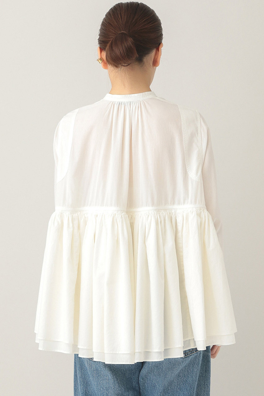 Curensology(カレンソロジー)｜レイヤードギャザーブラウス/ホワイト