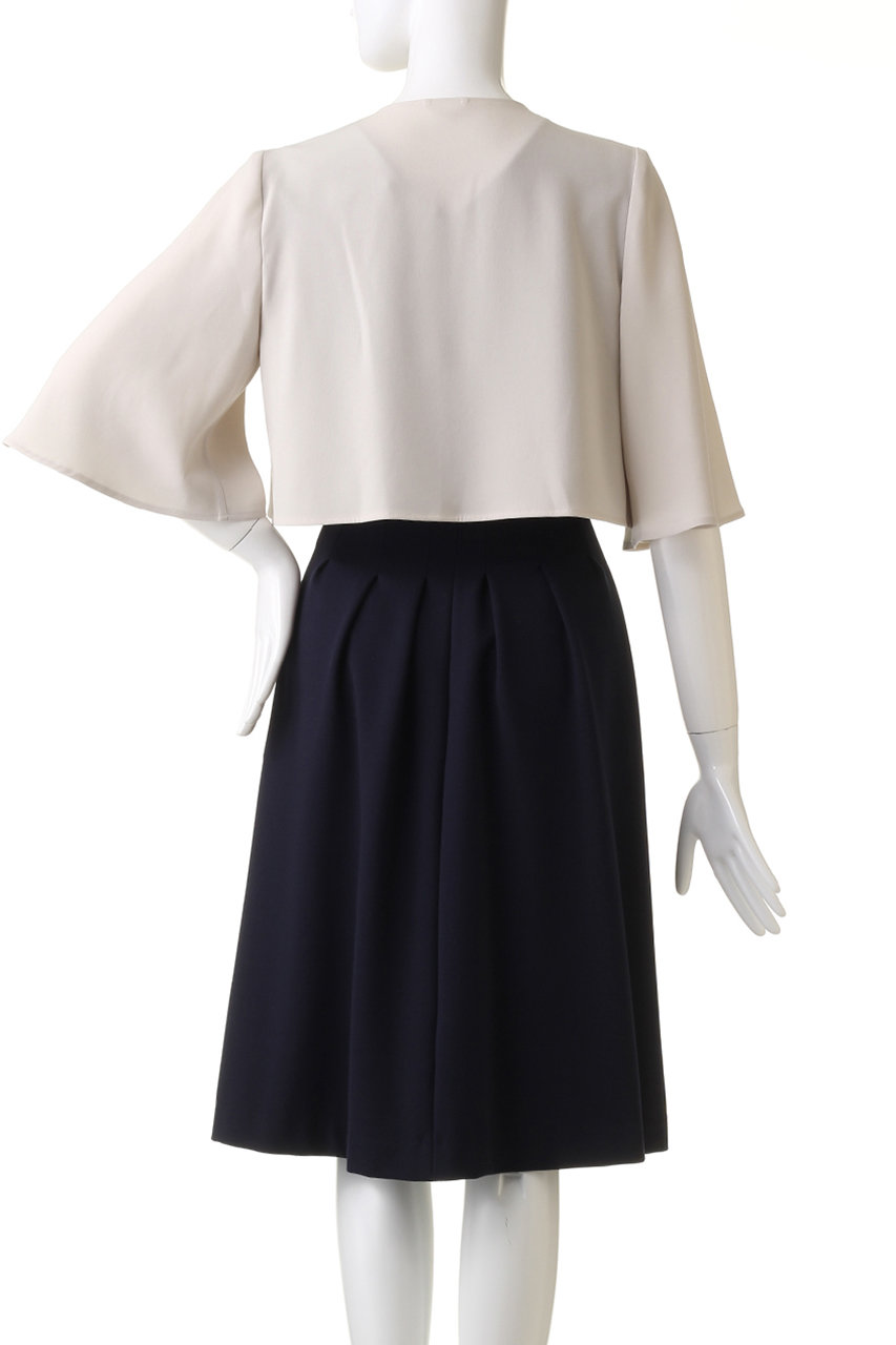 ANAYI(アナイ)｜バックサテンフレアスリーブボレロ/ベージュ の通販