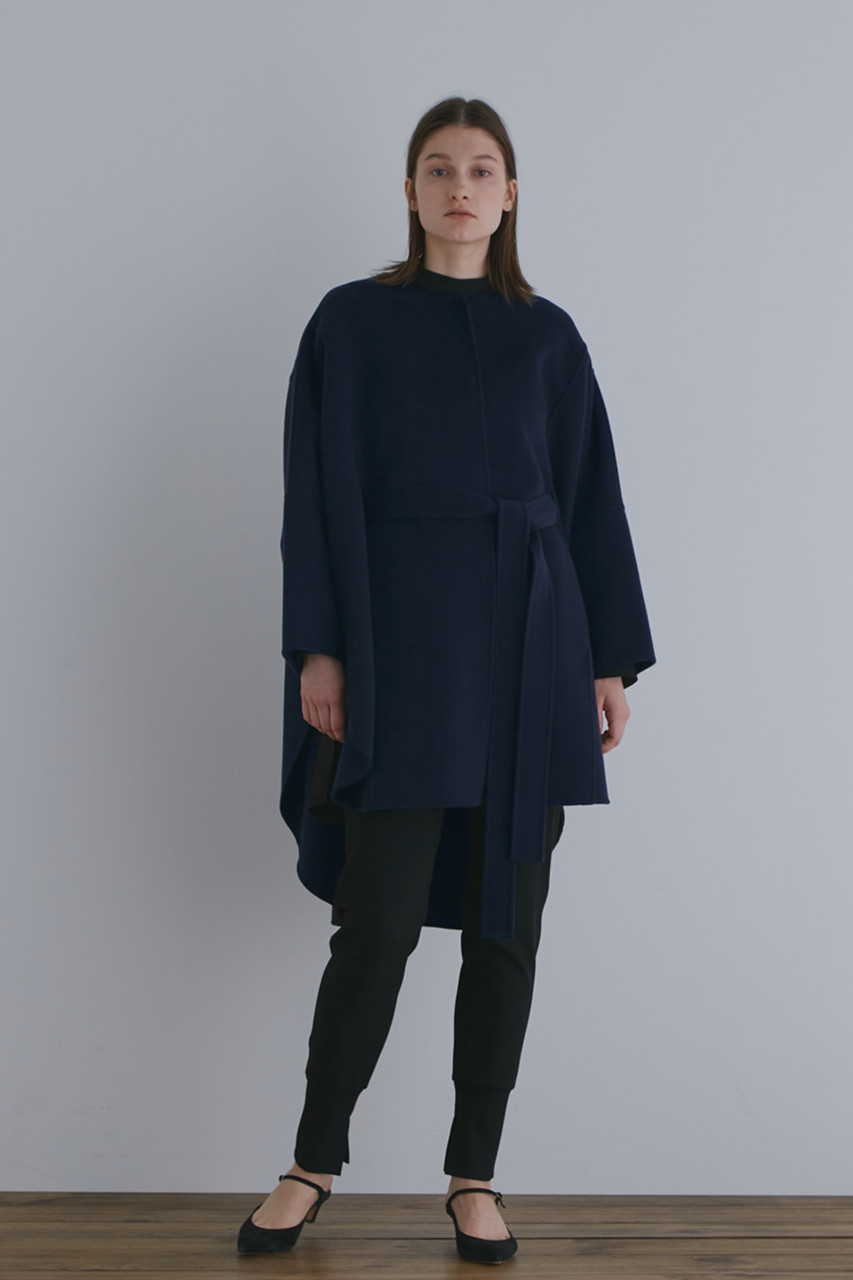 LE PHIL(ル フィル)｜ソフトウールリバーポンチョ/ネイビー の通販