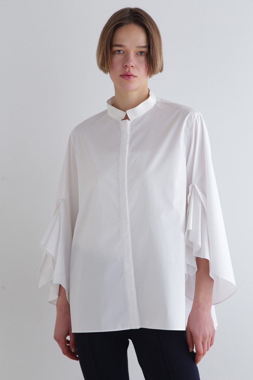 LE PHIL(ル フィル)｜ラッフルスリーブブラウス/ホワイト の通販