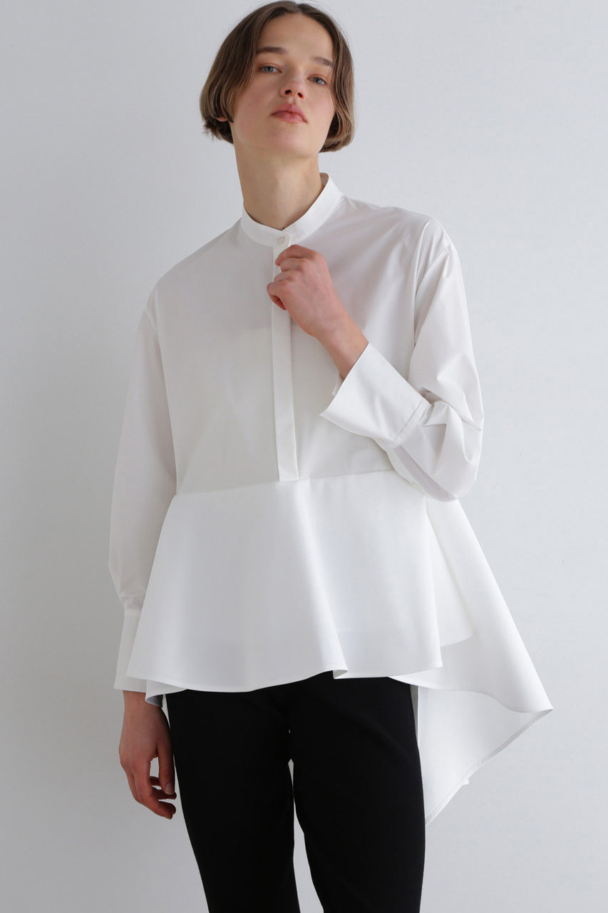 LE PHIL(ル フィル)｜SOLOTEXブロードペプラムシャツ/ホワイト の通販