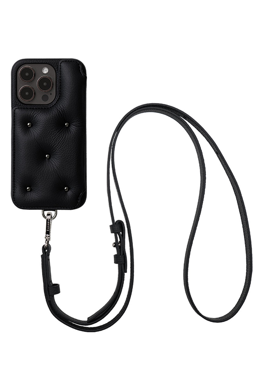 DEMIU(デミュウ)｜iPhone14 BALLON CINQ/ブラック×ブラックスタッズ の