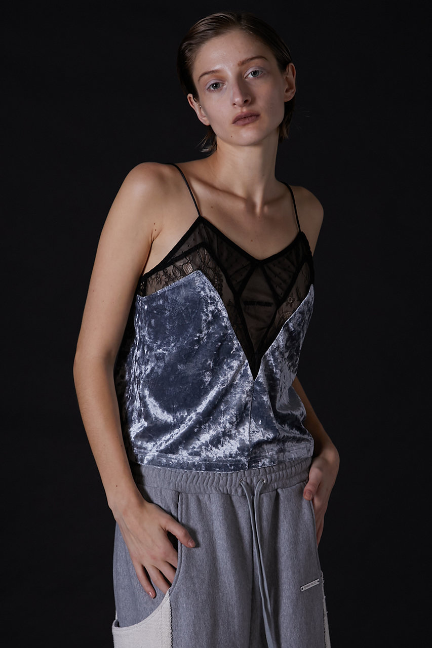 PRANK PROJECT(プランク プロジェクト)｜クラッシュベロアレースキャミ