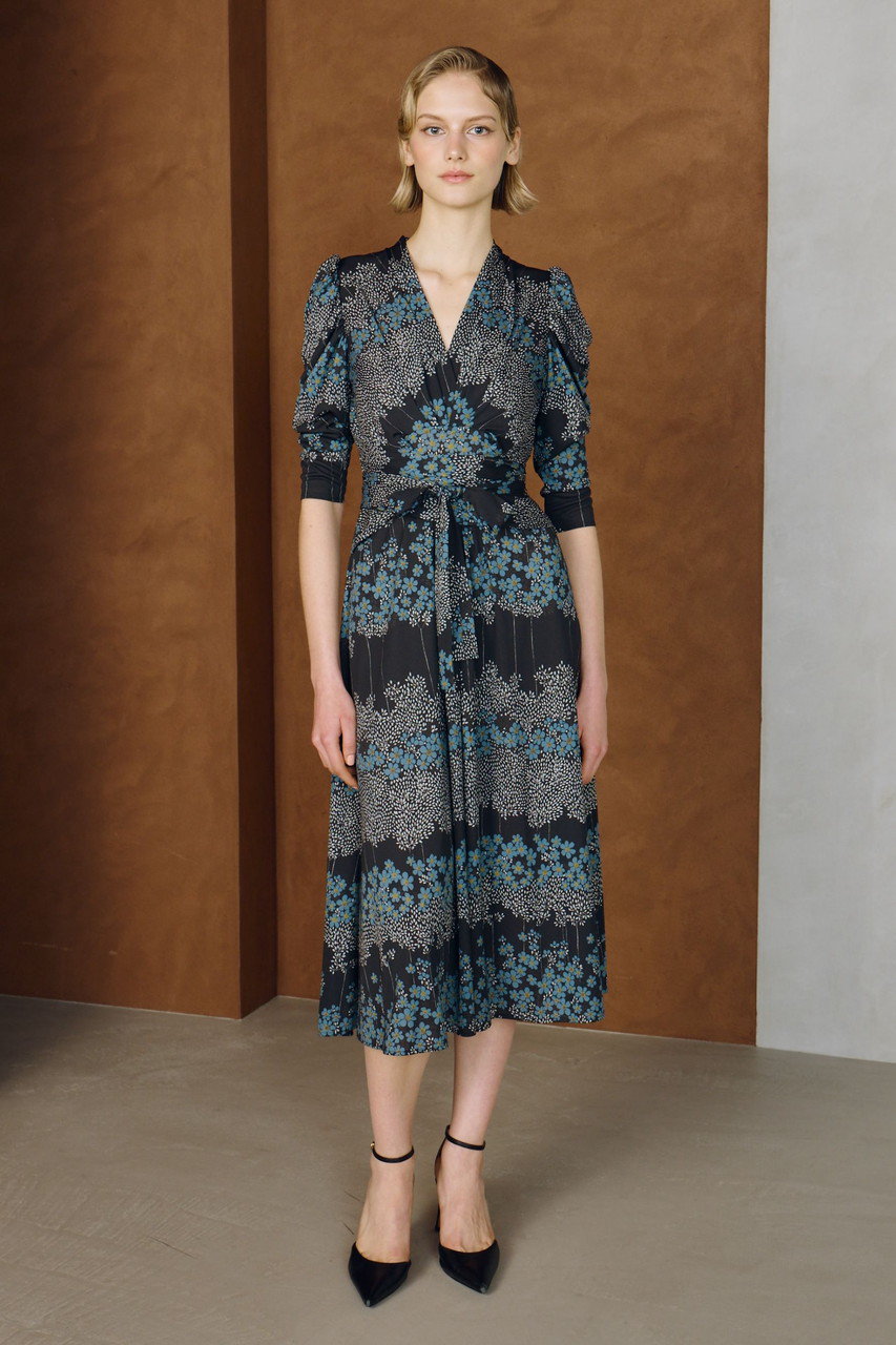 CORCOVADO(コルコバード)｜ジャージープリントカシュクールドレス