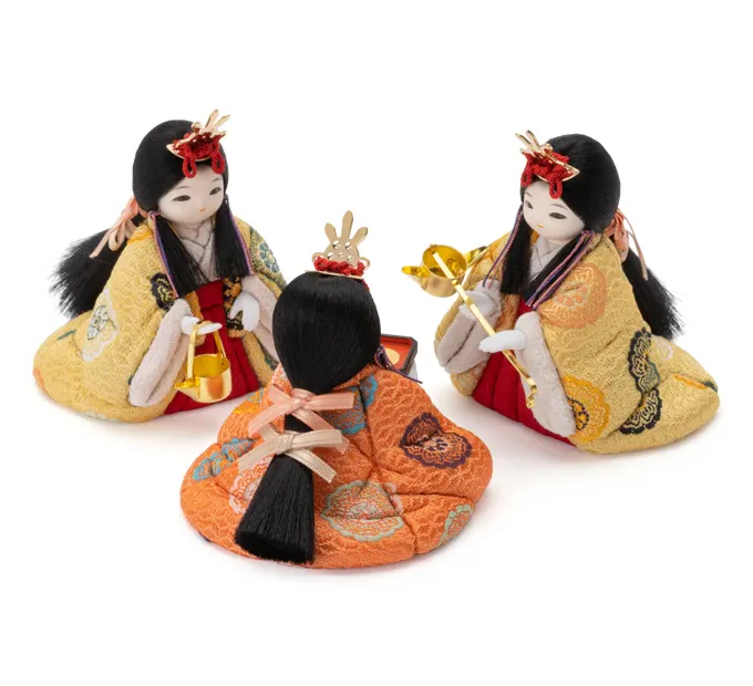 雛人形「ことこと 三人官女 琳派名物裂」｜雛人形の通販 ふらここ