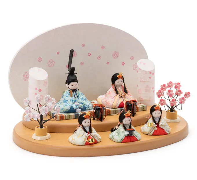 雛人形「中台 さくら塗（衝立屏風用）」｜雛人形の通販 ふらここ