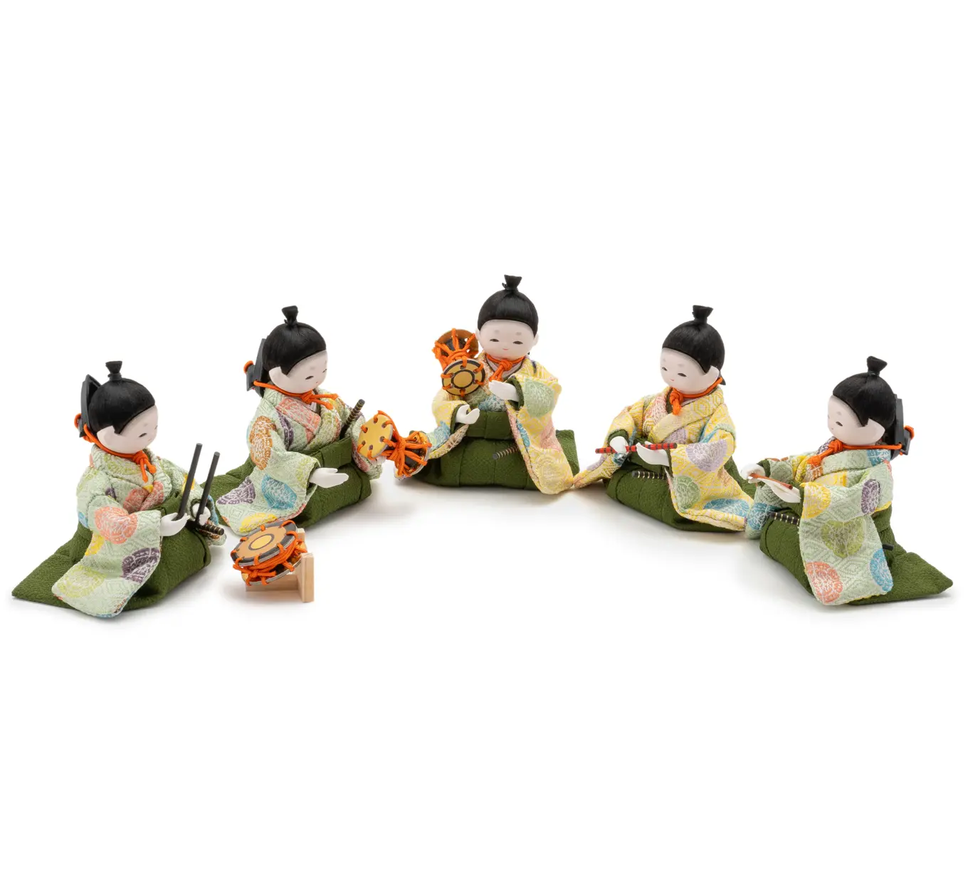 雛人形「れいれい 五人囃子 衣装着・うめ東風」｜雛人形の通販 ふらここ