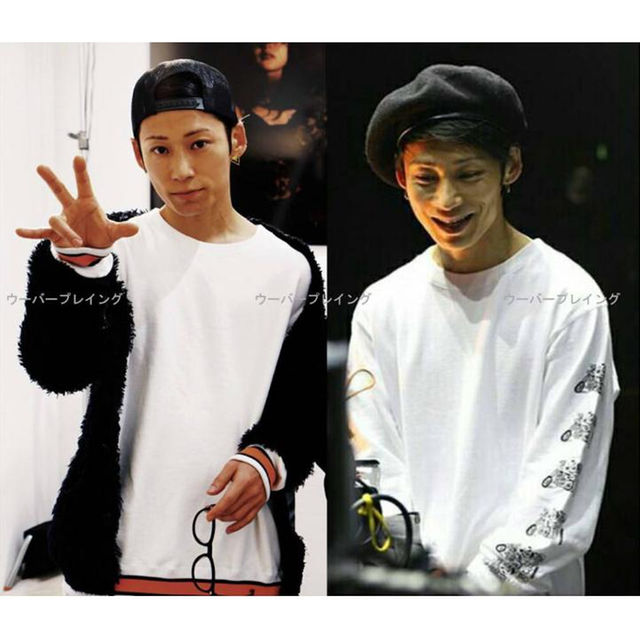 TAKUYA∞ 着用 着 スウェット ライン WHITE ORANGE XLの通販 by