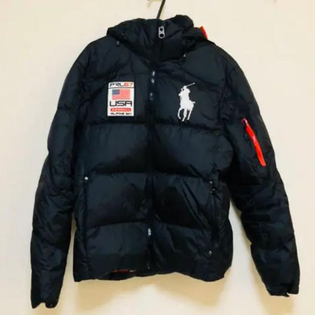 POLO RALPH LAUREN - ダウンジャケット Polo by Ralph Lauren 黒 赤 の