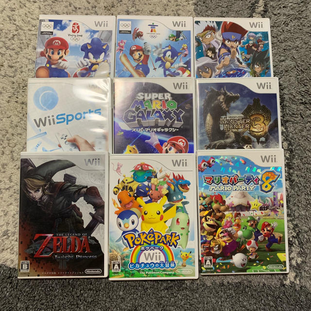 Wii - wiiカセット 9点セット 正常動作の通販 by とも's shop｜ウィー