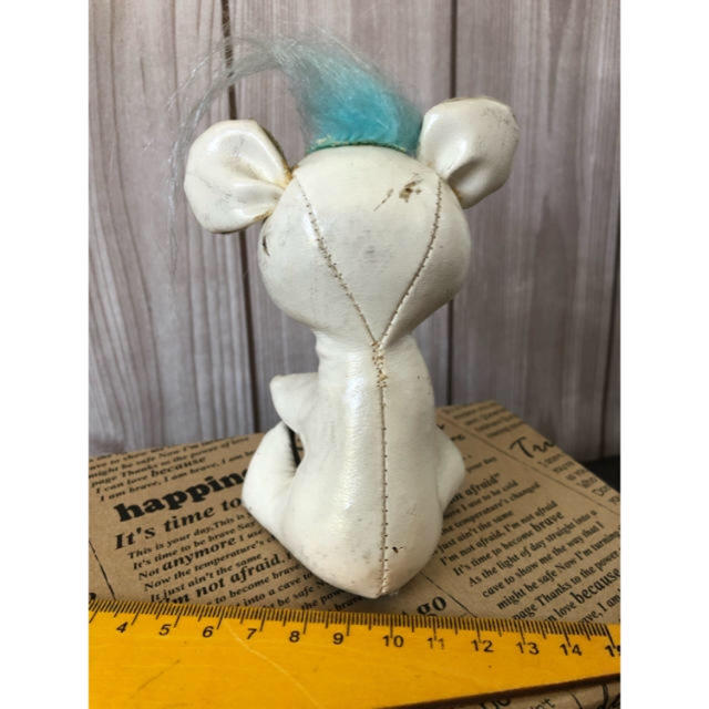 おがくずぬいぐるみ おがくず人形 昭和レトロ ぬいぐるみ 合皮 白くま