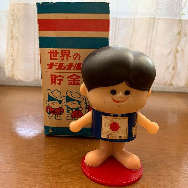 昭和レトロ】 世界のナショナル坊や 貯金箱 ハイトップ 松下電器