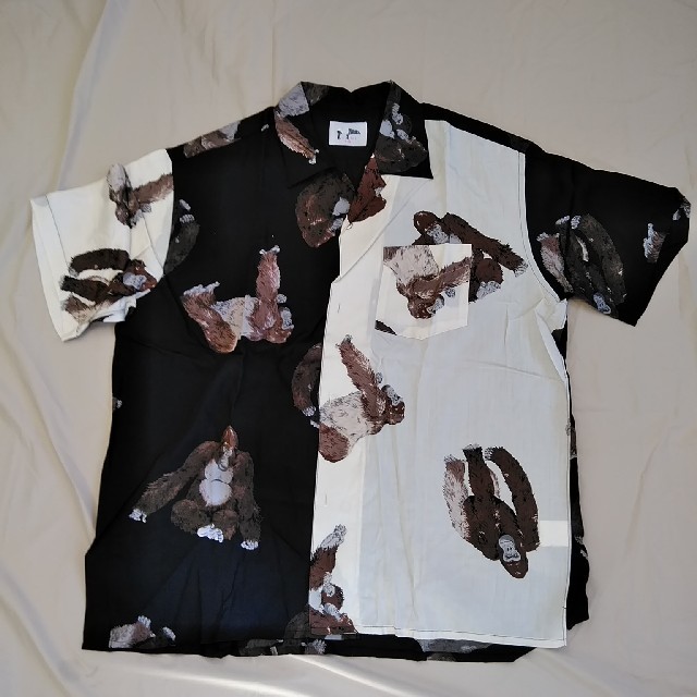 PINK HOUSE - powder BIG下迫秀樹パウダー 開襟半袖シャツ ゴリラ柄の