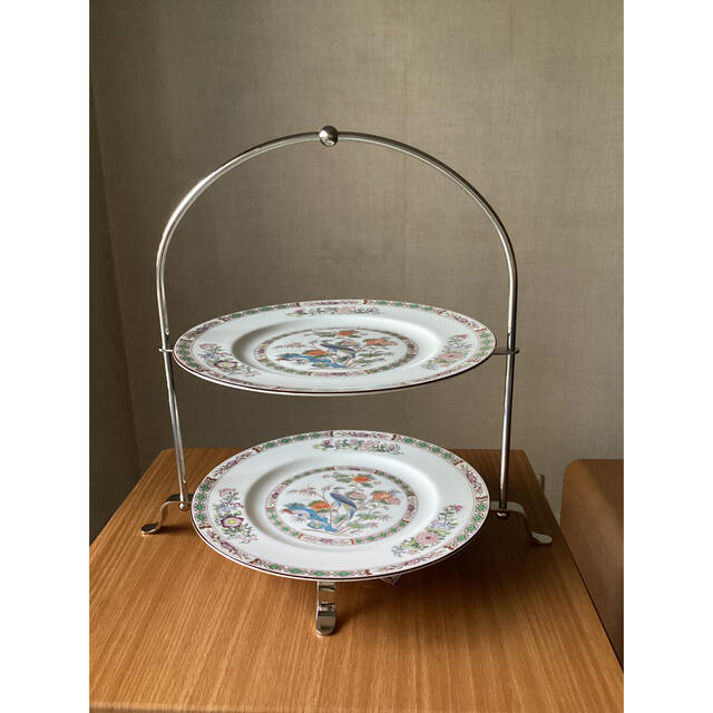 ケーキスタンド ラッキーウッド 18-10 ステンレス 【未使用品】の通販