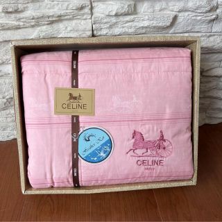 CELINE CELINE セリーヌ トリオンフ総柄 羽毛肌掛けふとん ピンク