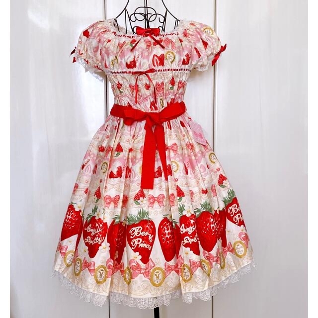 Angelic Pretty - melty berry princess ワンピース&チョーカー 2点