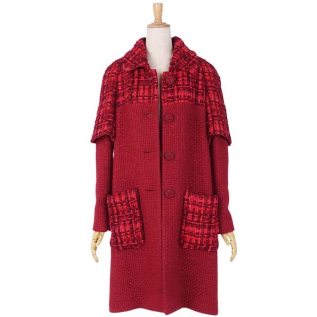 CHANEL - シャネル コート 16K P55010 ロングコート ミックスツイード