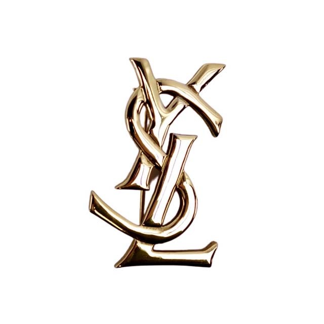 SAINT LAURENT - Vintage イヴサンローラン ブローチ YSL ピンバッジ