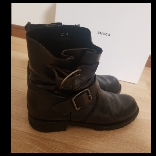 ZUCCA エンジニアブーツ 本革 Mサイズ 黒 ZUCCa エンジニアブーツ 黒
