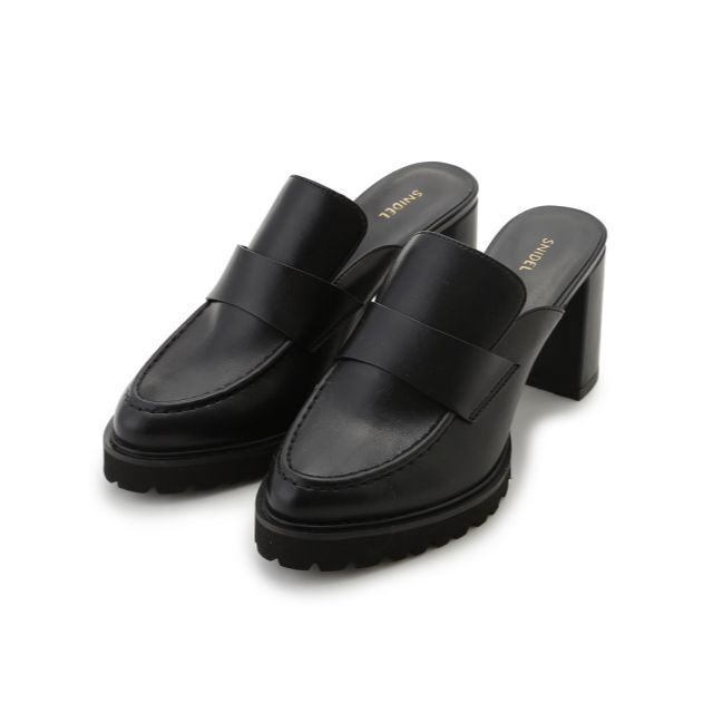 SNIDEL - ヒールローファーサボ ブラック Mの通販 by ちーさんショップ