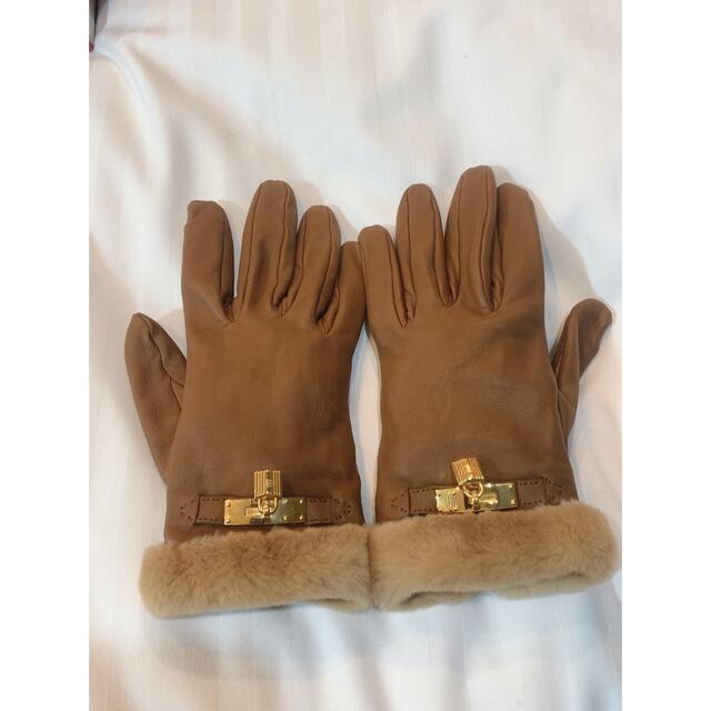HERMES - エルメス プリンセス ケリー グローブ ラムスキン ミンク