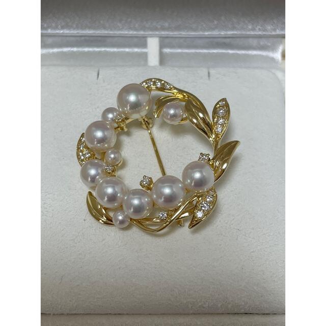 MIKIMOTO - 現行品 ミキモト YGK18 パール×ダイヤ ブローチ 美品 入学