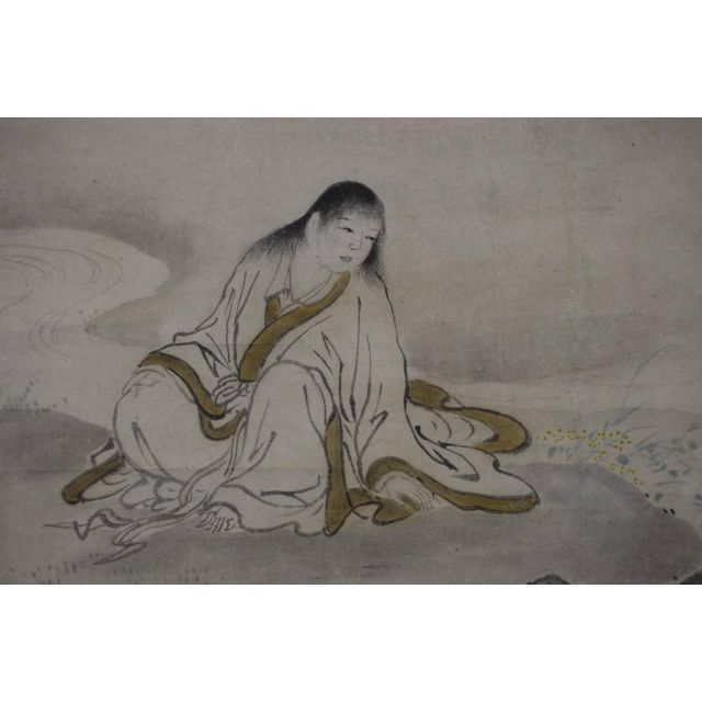 真作】狩野常信/菊慈童図/横物/掛軸☆宝船☆Z-545の通販 by 掛軸✩宝船