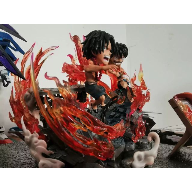 ワンピース 火拳のエース ルフィ ガレージキット フィギュア ワーコレ