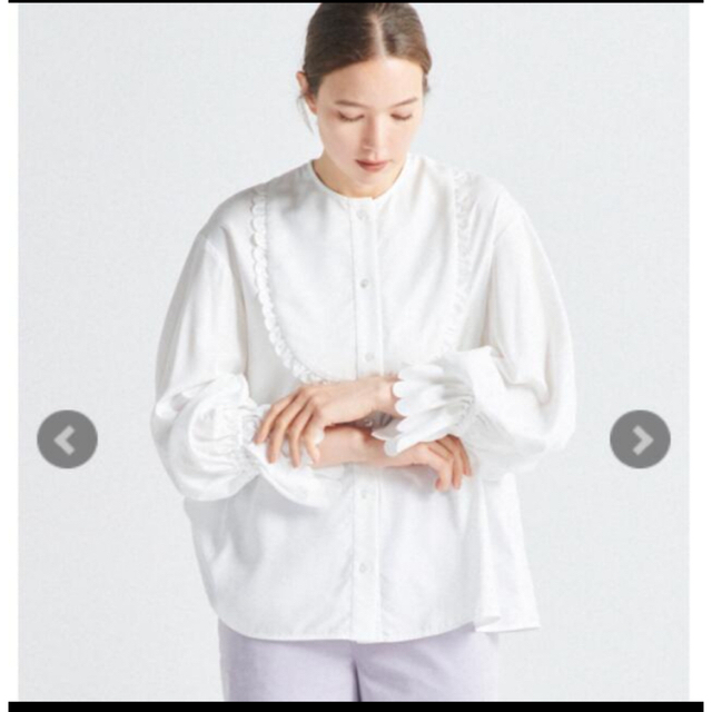 ヨリ スカラップカットワークブラウス | 激安通販のイーサプライ