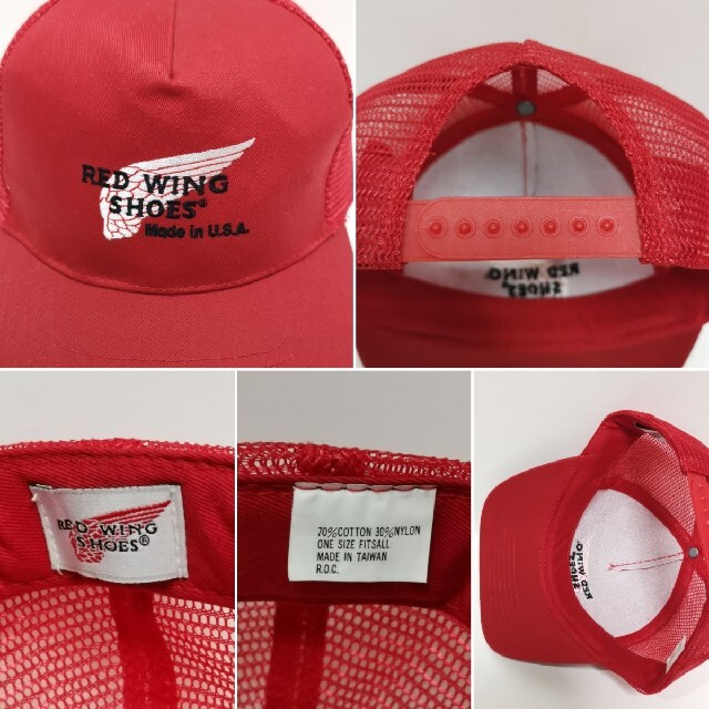 REDWING - 90s レッドウイング REDWING メッシュ CAP キャップ 赤 USA