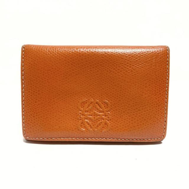 LOEWE - LOEWE(ロエベ) 名刺入れ - オレンジ レザーの通販 by ブラン