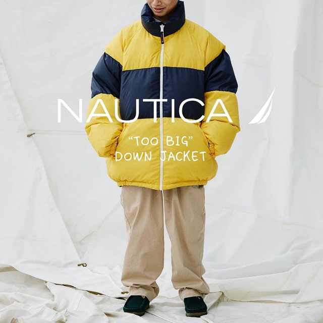 NAUTICA - NAUTICA “TOO BIG” REVERSIBLE DOWN JACKETの通販 by