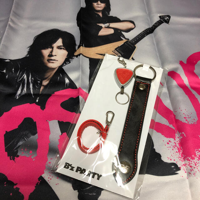 B'z リールキーホルダー ギターピック型 ストラップ TAK 松本孝弘 の